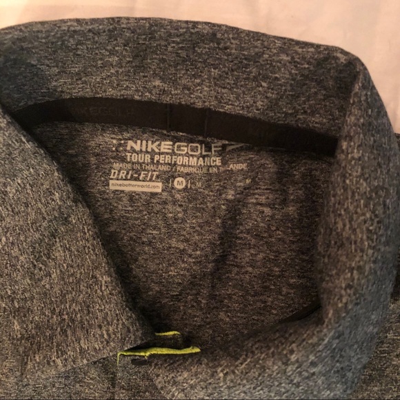 Nike Golf Tour Performance Dri- Fit Polo Gray Gree - Picture 8 of 8